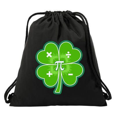 Math Pi Shamrock St Patricks Day Drawstring Bag