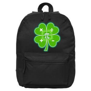 Math Pi Shamrock St Patricks Day 16 in Basic Backpack