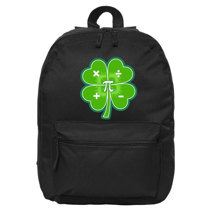Math Pi Shamrock St Patricks Day 16 in Basic Backpack