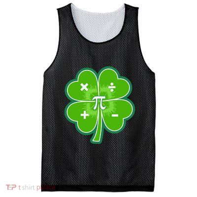 Math Pi Shamrock St Patricks Day Mesh Reversible Basketball Jersey Tank