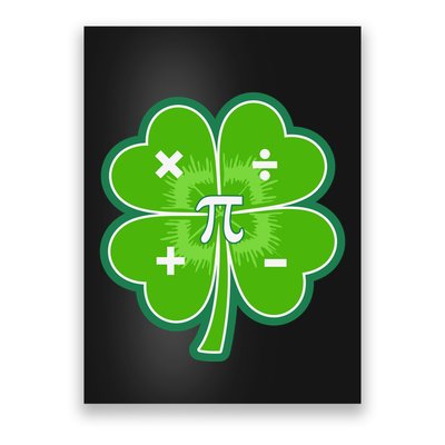 Math Pi Shamrock St Patricks Day Poster