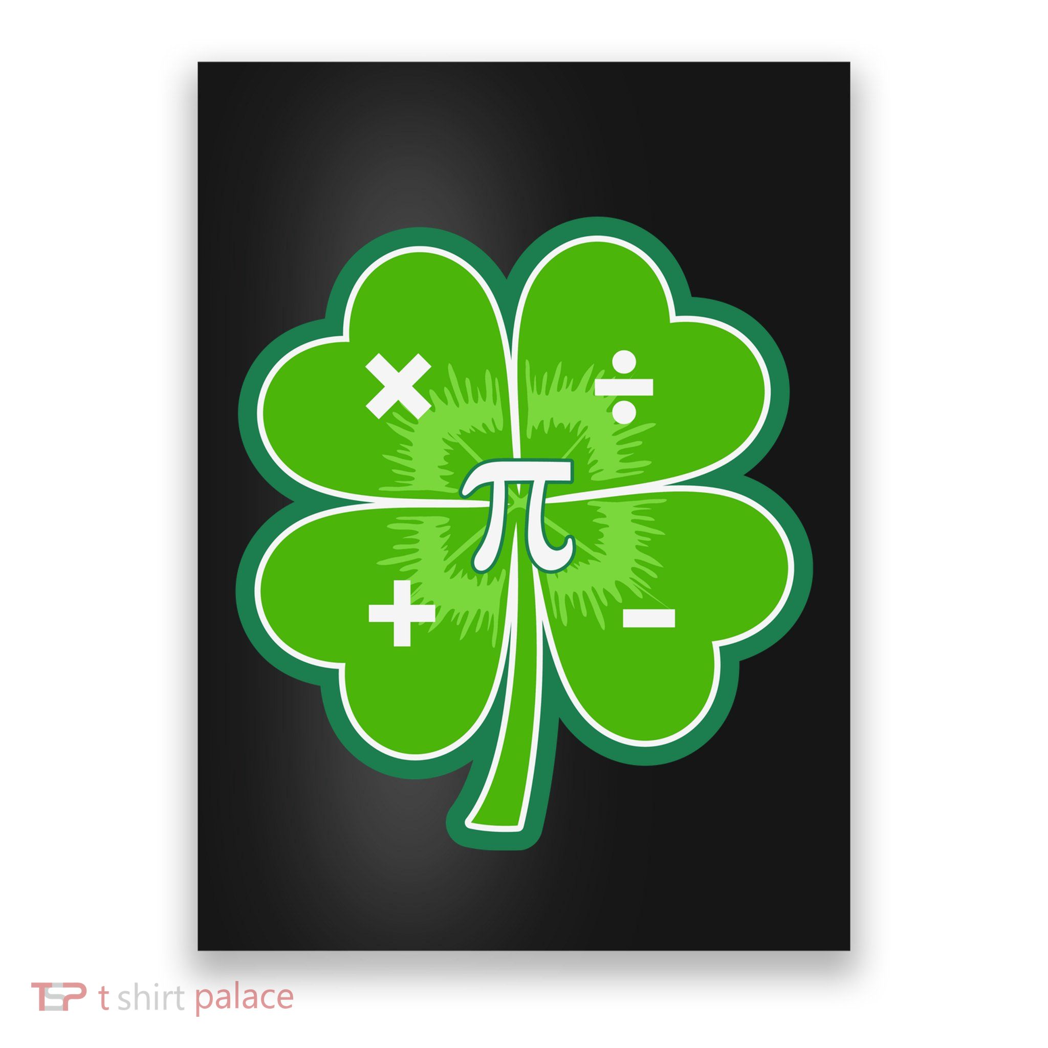 Math Pi Shamrock St Patricks Day Poster