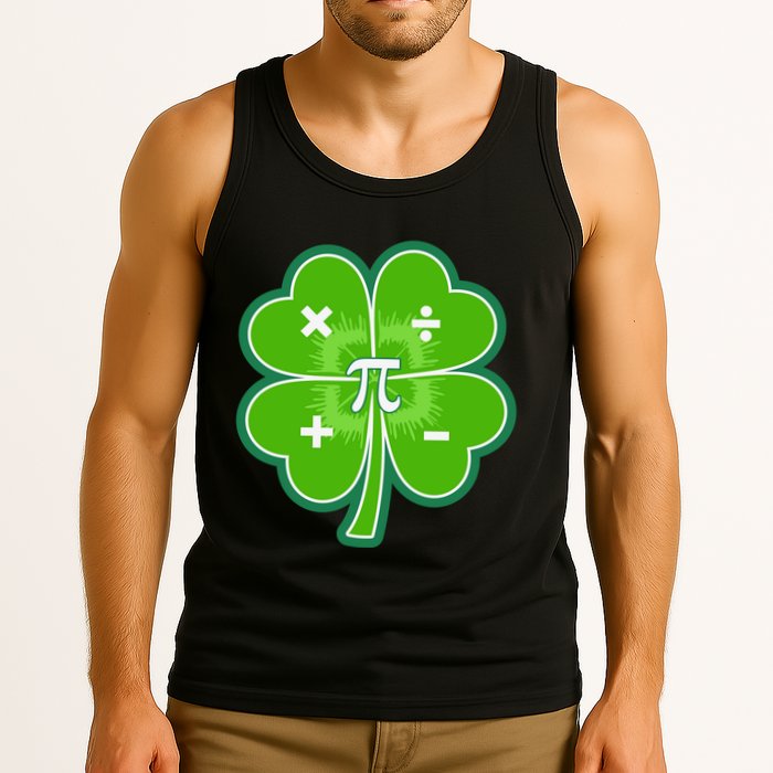 Math Pi Shamrock St Patricks Day Tank Top