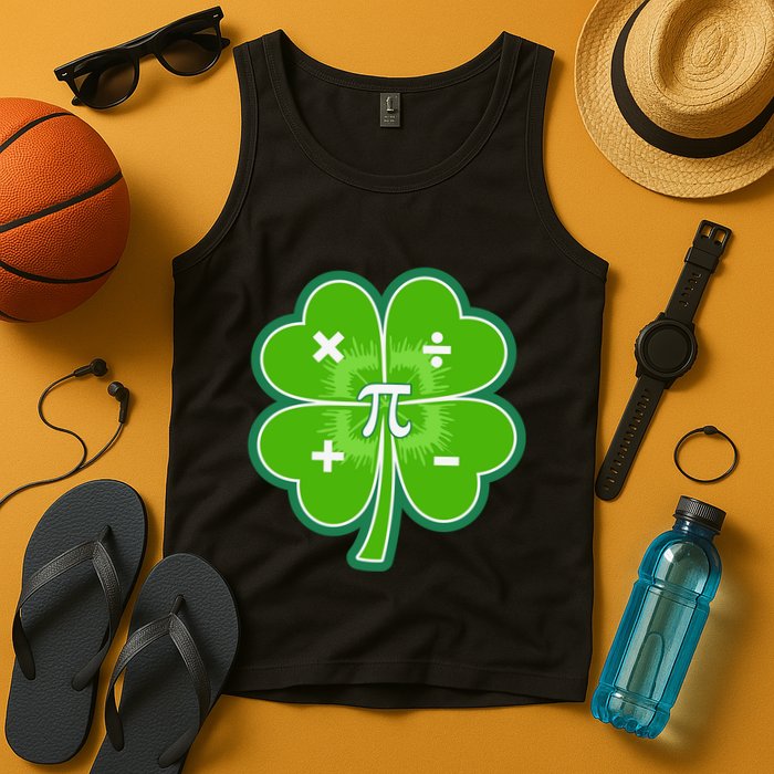 Math Pi Shamrock St Patricks Day Tank Top