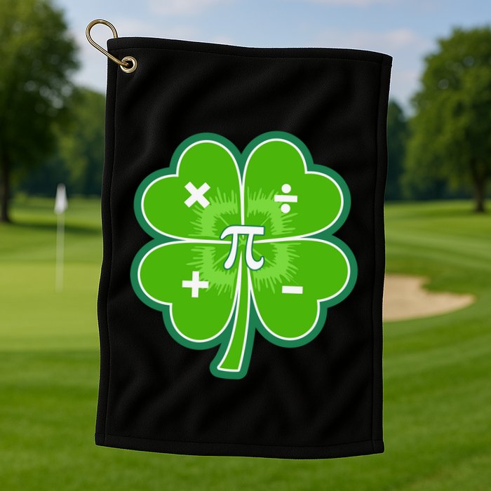 Math Pi Shamrock St Patricks Day Golf Towel
