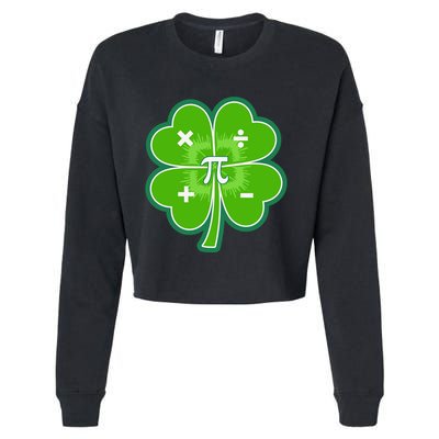 Math Pi Shamrock St Patricks Day Cropped Pullover Crew