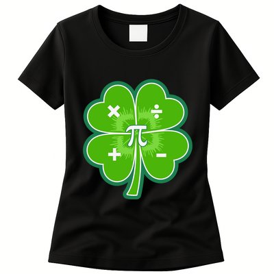 Math Pi Shamrock St Patricks Day Womens T-Shirt