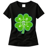 Math Pi Shamrock St Patricks Day Womens T-Shirt