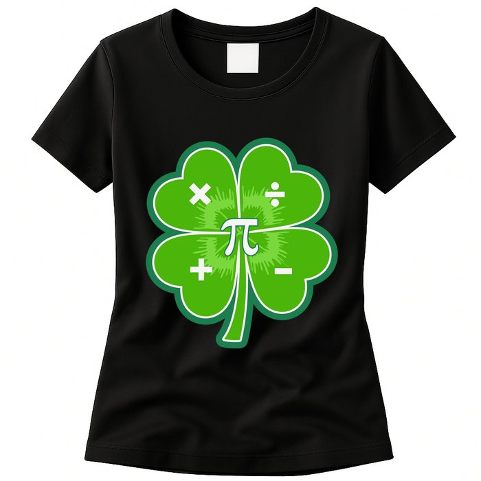 Math Pi Shamrock St Patricks Day Womens T-Shirt