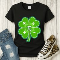 Math Pi Shamrock St Patricks Day Womens T-Shirt