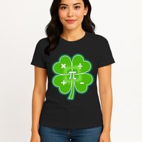 Math Pi Shamrock St Patricks Day Womens T-Shirt