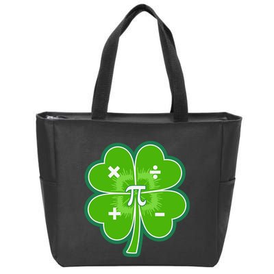 Math Pi Shamrock St Patricks Day Zip Tote Bag
