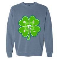 Math Pi Shamrock St Patricks Day Garment-Dyed Sweatshirt