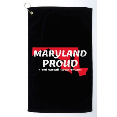 Maryland Proud State Motto Fatti Maschii Parole Femine Golf Towel
