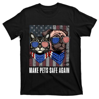 Make Pets Safe Again Trump Harris Debate Eating The Dogs Cat Vintage T-Shirt