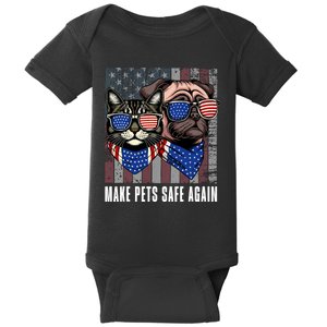 Make Pets Safe Again Trump Harris Debate Eating The Dogs Cat Baby Bodysuit