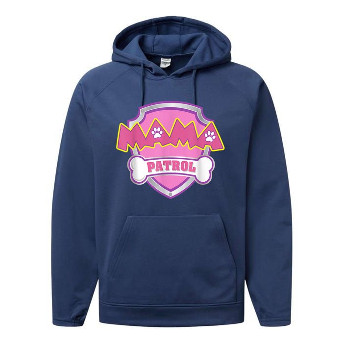 Mama Patrol Shirt Dog Mom Dad Performance Fleece Hoodie