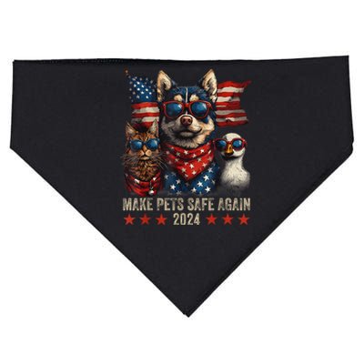 Make Pets Safe Again Trump 2024 Save Our Pets USA-Made Doggie Bandana