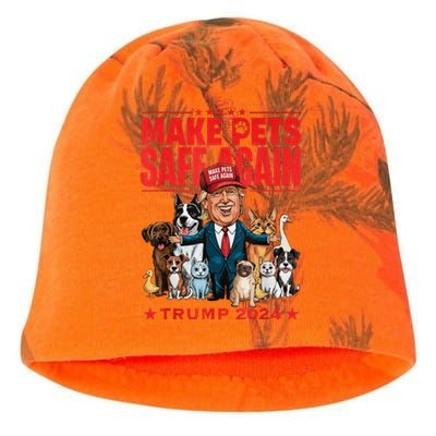 Make Pets Safe Again Trump 2024 Kati - Camo Knit Beanie