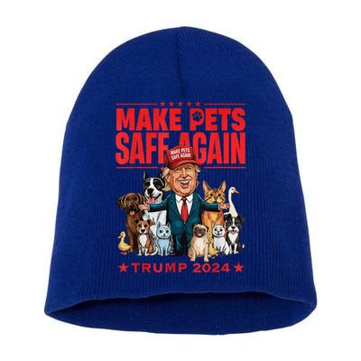 Make Pets Safe Again Trump 2024 Short Acrylic Beanie