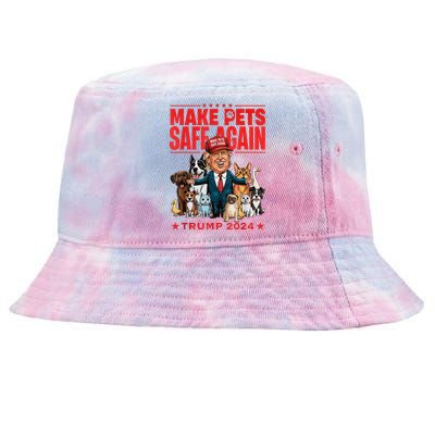 Make Pets Safe Again Trump 2024 Tie-Dyed Bucket Hat