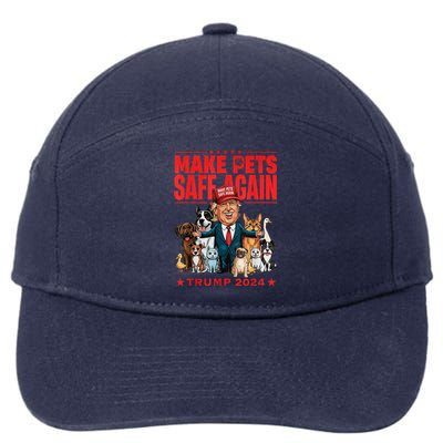 Make Pets Safe Again Trump 2024 7-Panel Snapback Hat