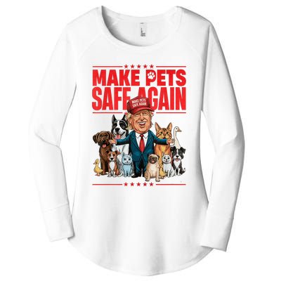 Make Pets Safe Again 2024 Save Our Pets Women's Perfect Tri Tunic Long Sleeve Shirt