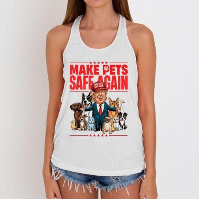 Make Pets Safe Again 2024 Save Our Pets Women's Knotted Racerback Tank