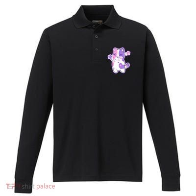 Meemeow Plush Squishy Performance Long Sleeve Polo