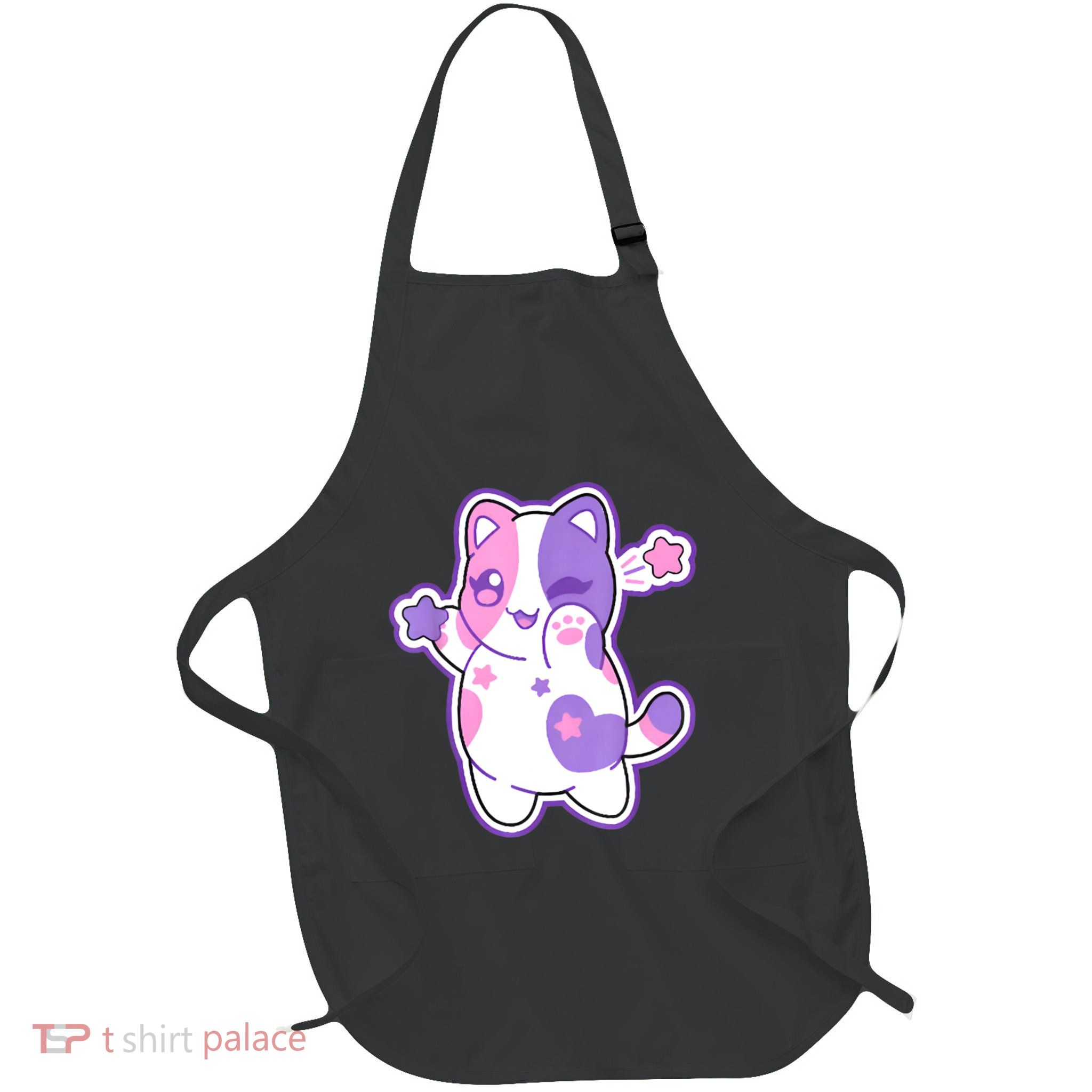 Meemeow Plush Squishy Full-Length Apron With Pockets