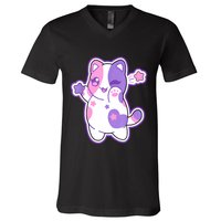 Meemeow Plush Squishy V-Neck T-Shirt