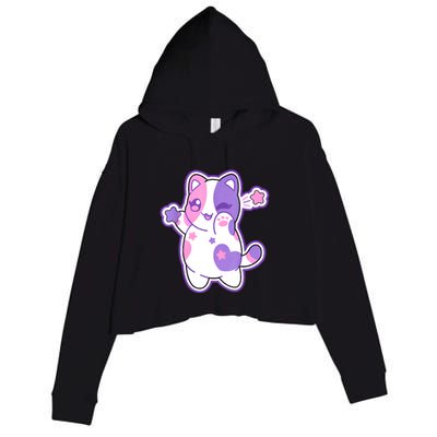 Meemeow Plush Squishy Crop Fleece Hoodie