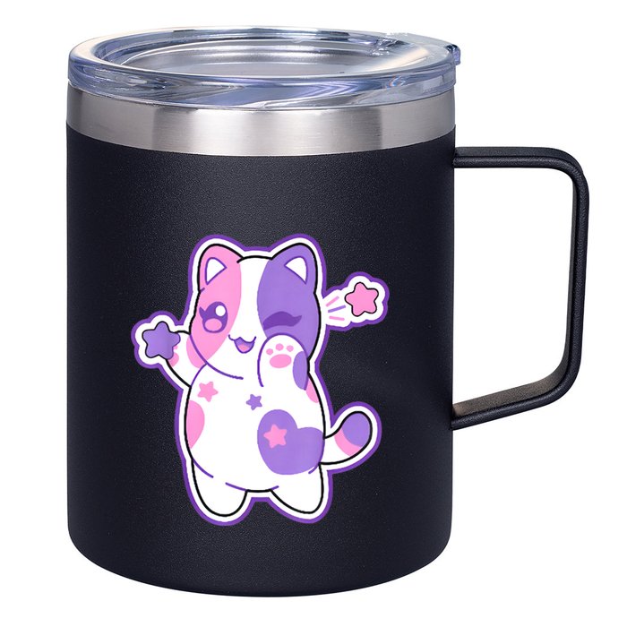 Meemeow Plush Squishy 12oz Stainless Steel Coffee Mug