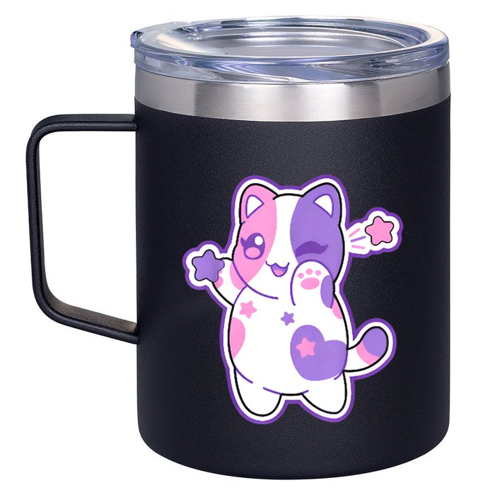 Meemeow Plush Squishy 12oz Stainless Steel Coffee Mug