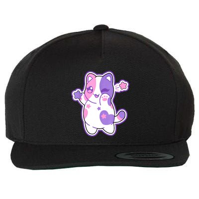 Meemeow Plush Squishy Wool Snapback Cap