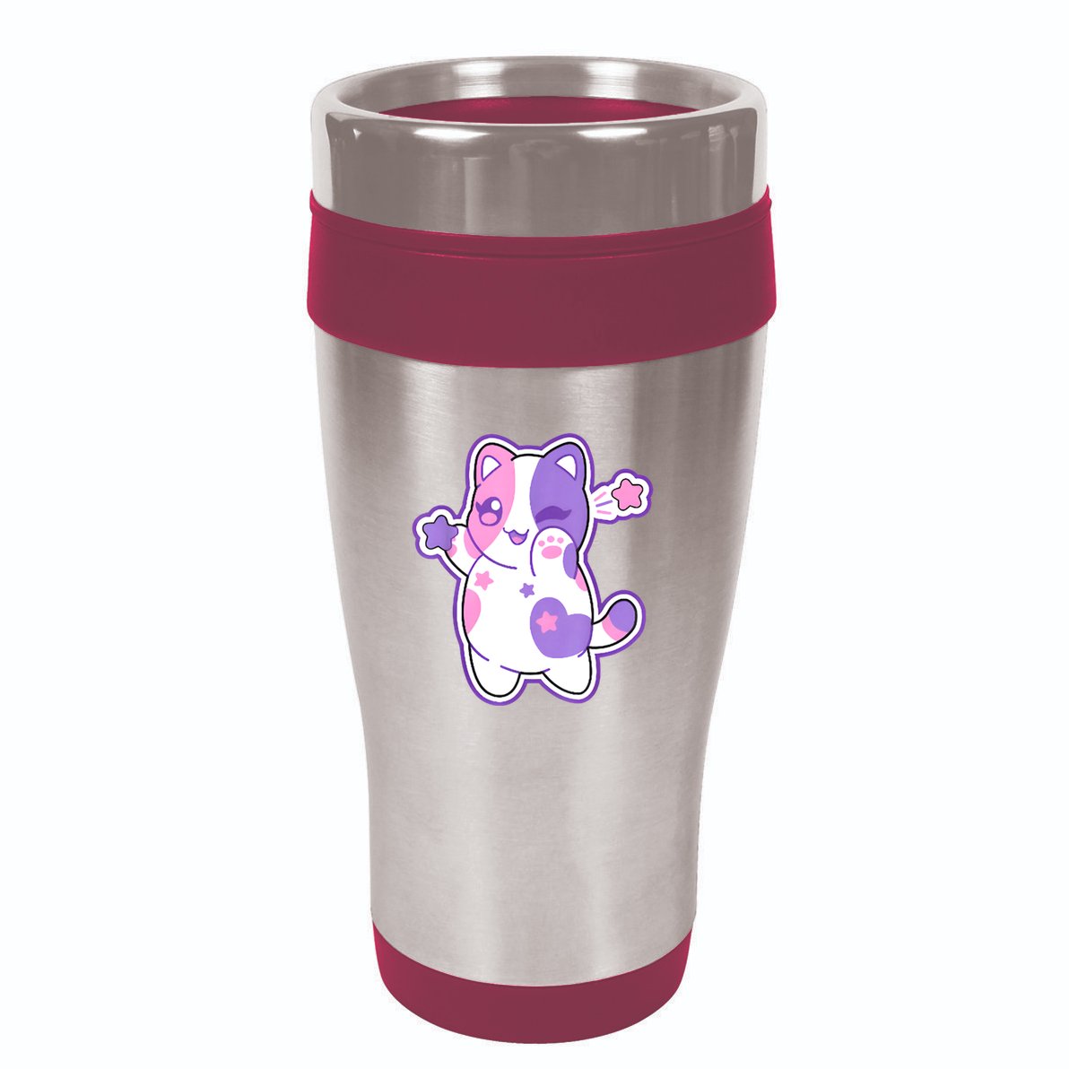 Meemeow Plush Squishy 16oz Travel Tumbler