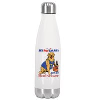 My Pet Smart But My Bud Wiser Funny Dog Lover Stainless Steel Insulated Water Bottle