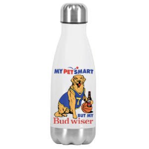 My Pet Smart But My Bud Wiser Funny Dog Lover Stainless Steel Insulated Water Bottle