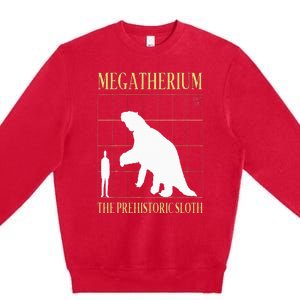 Megatherium Prehistoric Sloth Extinct Giant Ground Sloth Premium Crewneck Sweatshirt