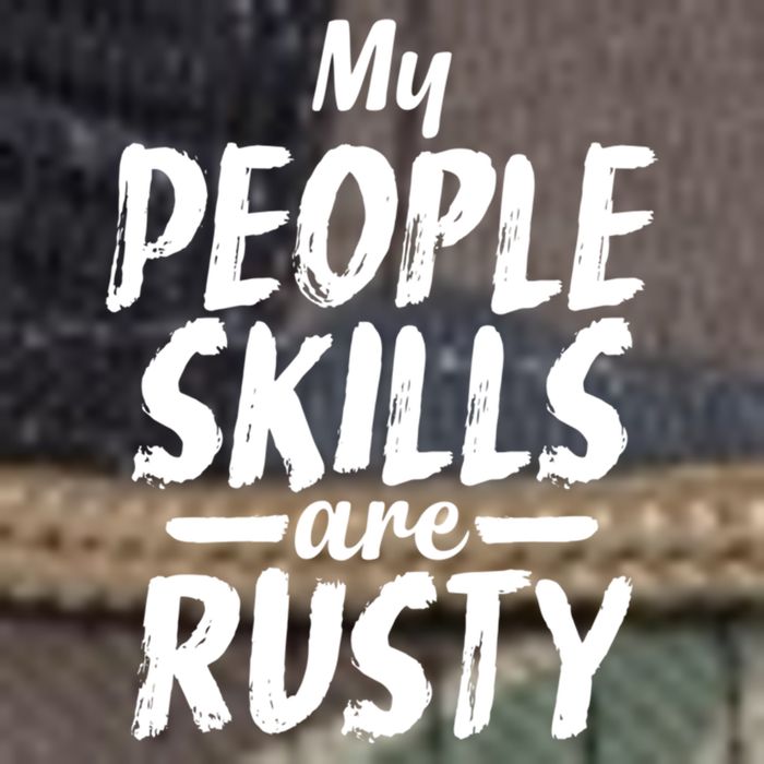 My People Skills Are Rusty Funny Introvert Gift Retro Rope Trucker Hat Cap