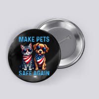 Make Pets Safe Again Funny Donald Trump They Are Eating The Dogs Button