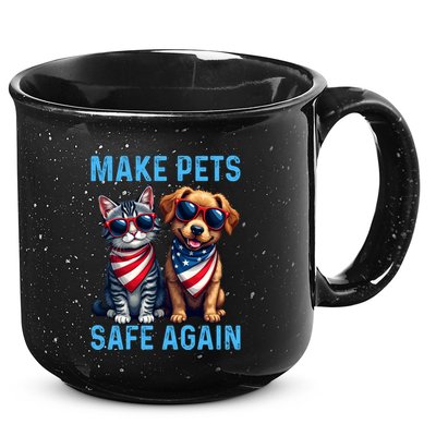 Make Pets Safe Again Funny Donald Trump They Are Eating The Dogs 15oz Campfire Ceramic Mug