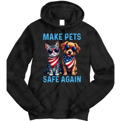 Make Pets Safe Again Funny Donald Trump They Are Eating The Dogs Tie Dye Hoodie