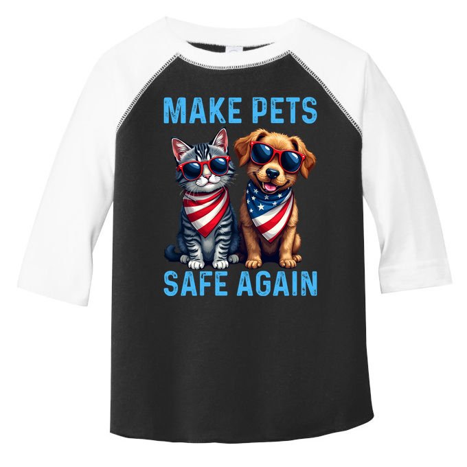 Make Pets Safe Again Funny Donald Trump They Are Eating The Dogs Toddler Fine Jersey T-Shirt
