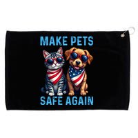 Make Pets Safe Again Funny Donald Trump They Are Eating The Dogs Grommeted Golf Towel