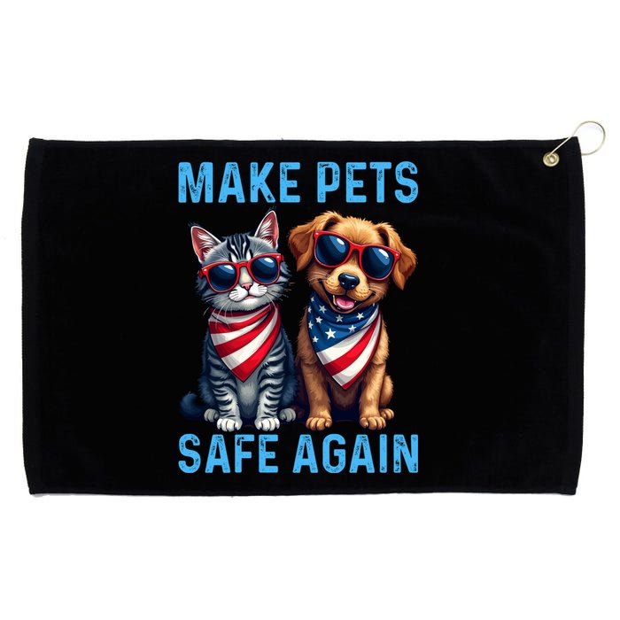 Make Pets Safe Again Funny Donald Trump They Are Eating The Dogs Grommeted Golf Towel