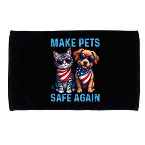 Make Pets Safe Again Funny Donald Trump They Are Eating The Dogs Microfiber Hand Towel