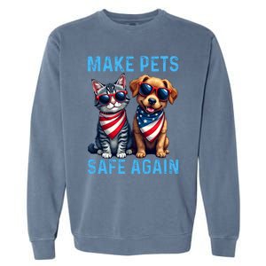 Make Pets Safe Again Funny Donald Trump They Are Eating The Dogs Garment-Dyed Sweatshirt