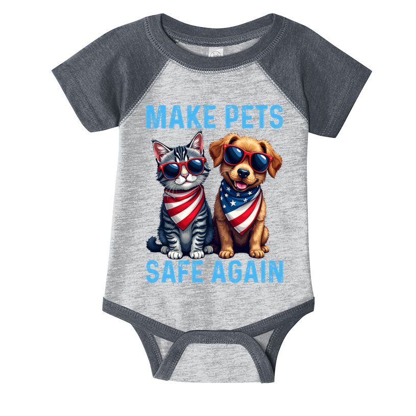 Make Pets Safe Again Funny Donald Trump They Are Eating The Dogs Infant Baby Jersey Bodysuit