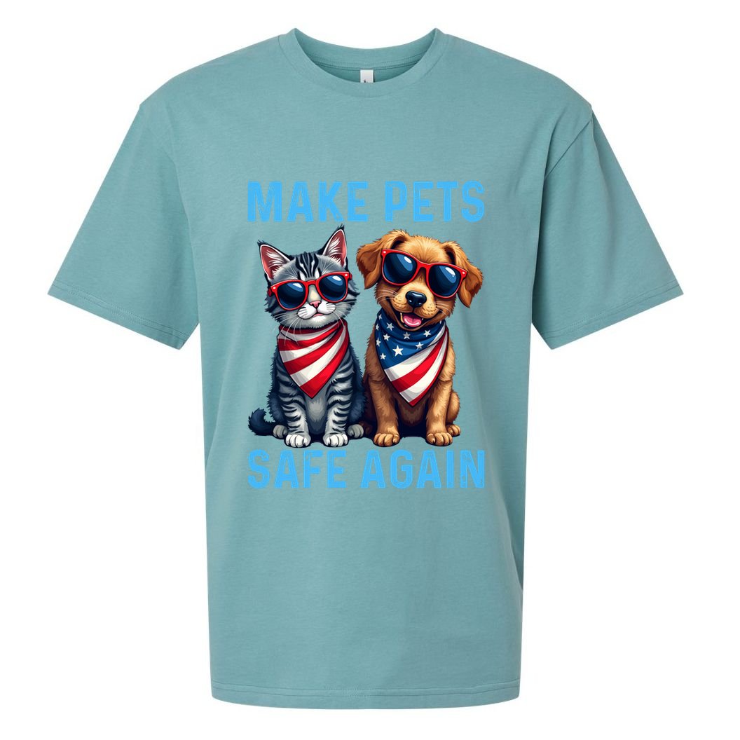 Make Pets Safe Again Funny Donald Trump They Are Eating The Dogs Sueded Cloud Jersey T-Shirt